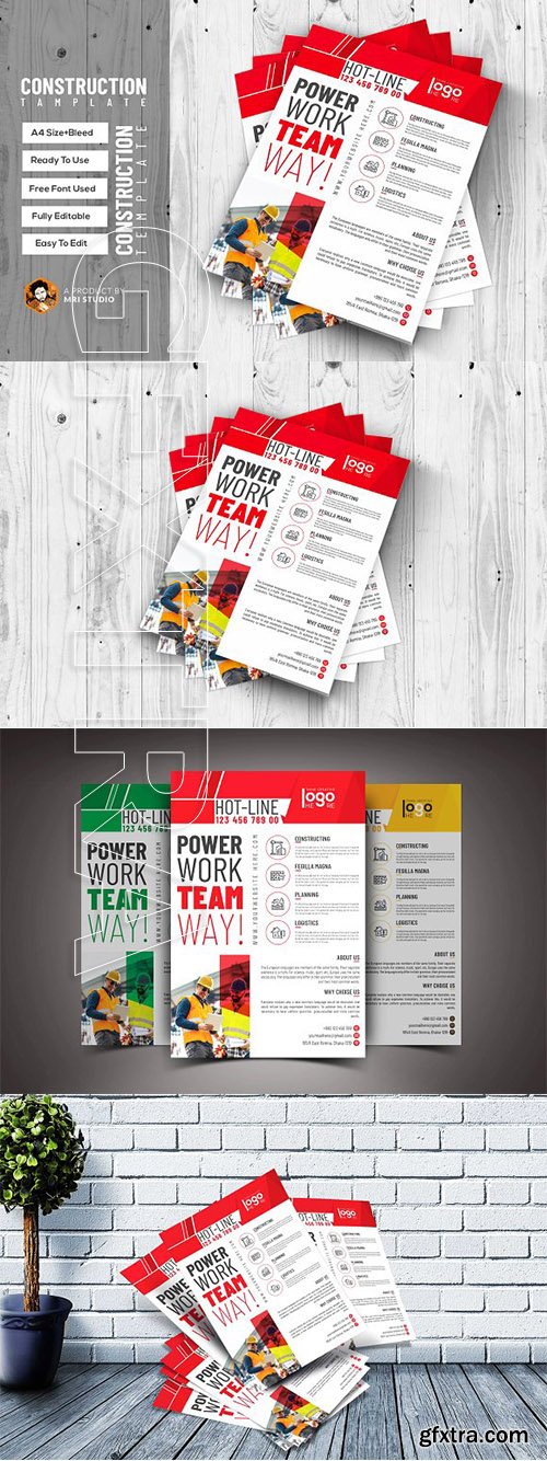 CreativeMarket - Construction Flyer Template 2946471