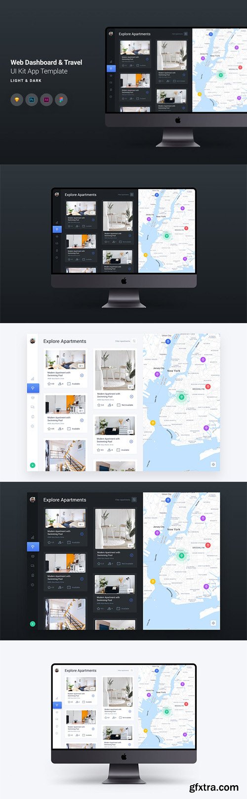 Web Dashboard & Travel UI Kit App Template 5