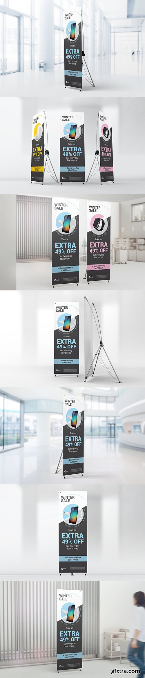 X-Stand Banner Mockups