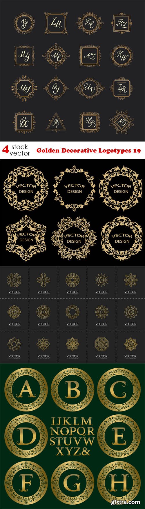 Vectors - Golden Decorative Logotypes 19