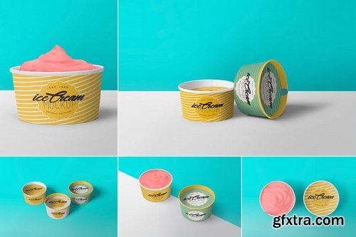 5 Yummy Ice Cream Cup Mockups