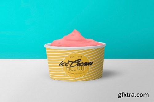 5 Yummy Ice Cream Cup Mockups