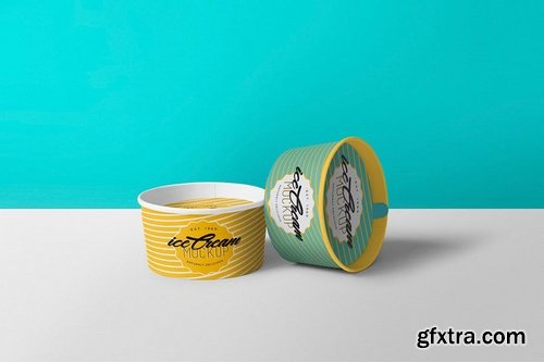 5 Yummy Ice Cream Cup Mockups