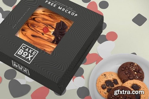 5 Lovely Cake Box Mockups