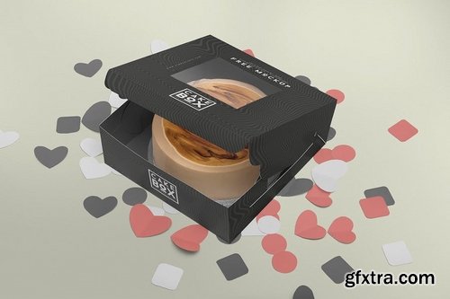 5 Lovely Cake Box Mockups