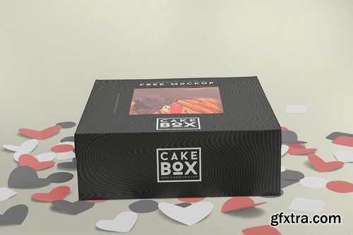 5 Lovely Cake Box Mockups