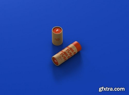 Paper Tube Mockup - Slim Short Size