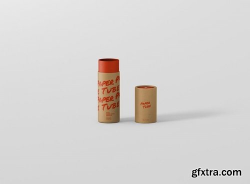 Paper Tube Mockup - Slim Short Size