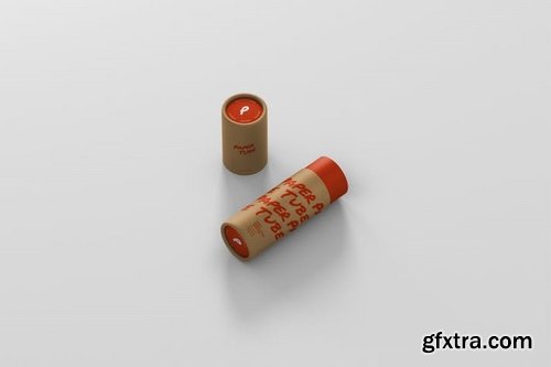 Paper Tube Mockup - Slim Short Size