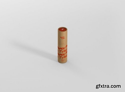 Paper Tube Mockup - Slim Short Size