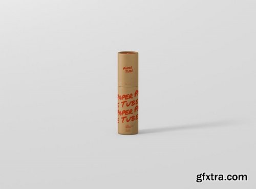 Paper Tube Mockup - Slim Short Size