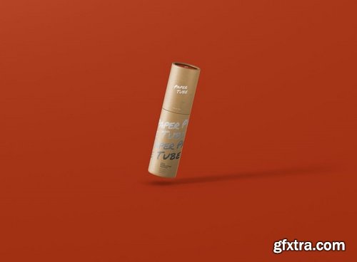 Paper Tube Mockup - Slim Short Size