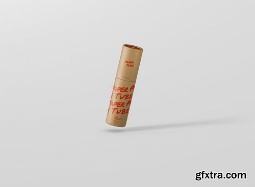 Paper Tube Mockup - Slim Short Size