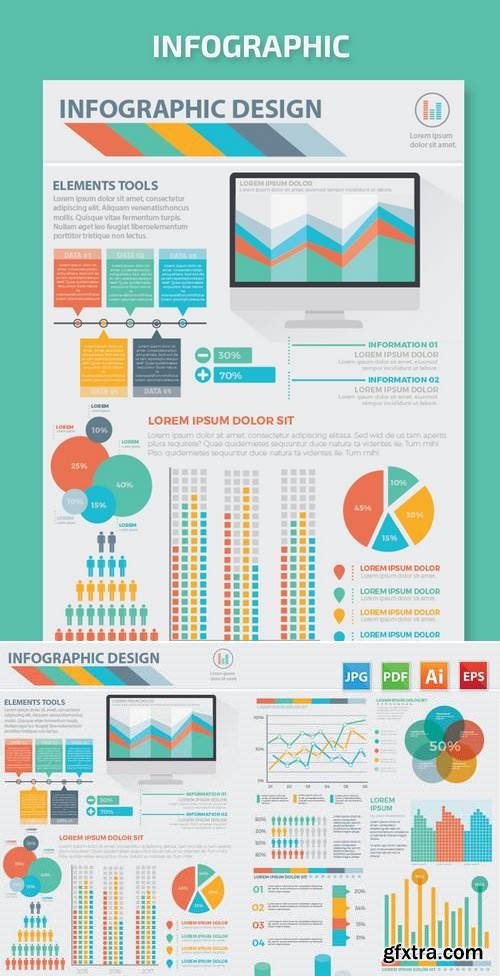 Infographic flat elements design