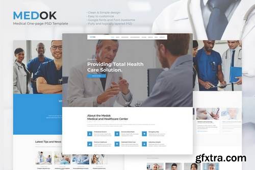 Medok - Medical One Page PSD Template