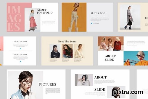 Fashion Lookbook Powerpoint and Keynote Templates