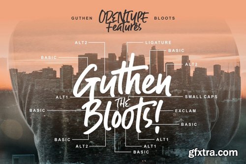 CreativeMarket Guthen Bloots + 2 Stylish Alternates 3050775