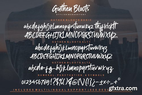 CreativeMarket Guthen Bloots + 2 Stylish Alternates 3050775