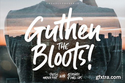 CreativeMarket Guthen Bloots + 2 Stylish Alternates 3050775