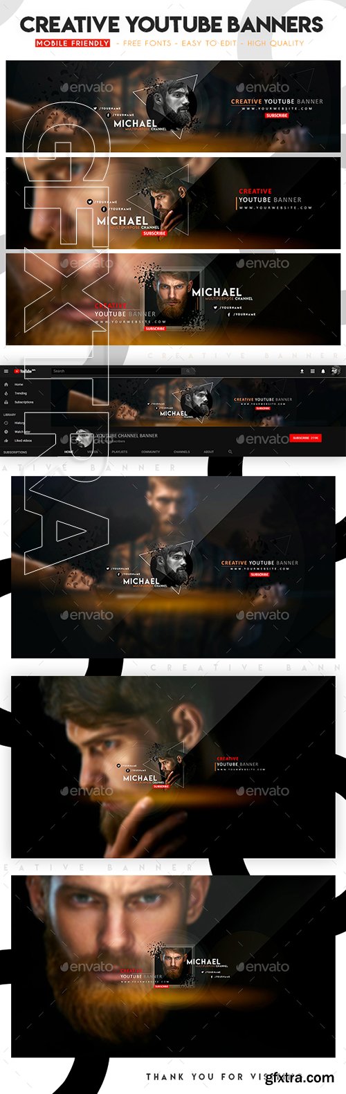 GraphicRiver - Creative Multipurpose YouTube Banners 22714302