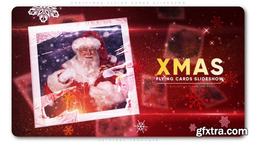 Videohive Christmas Flying Cards Slideshow 22783786