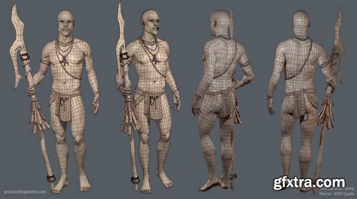 Tribal Warrior Basemesh 3D Model