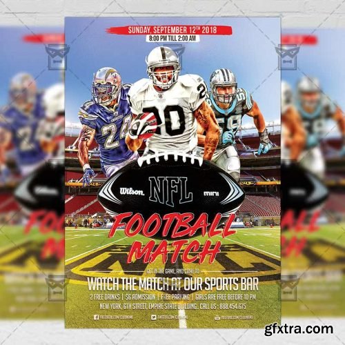 NFL Flyer - Sport A5 Template