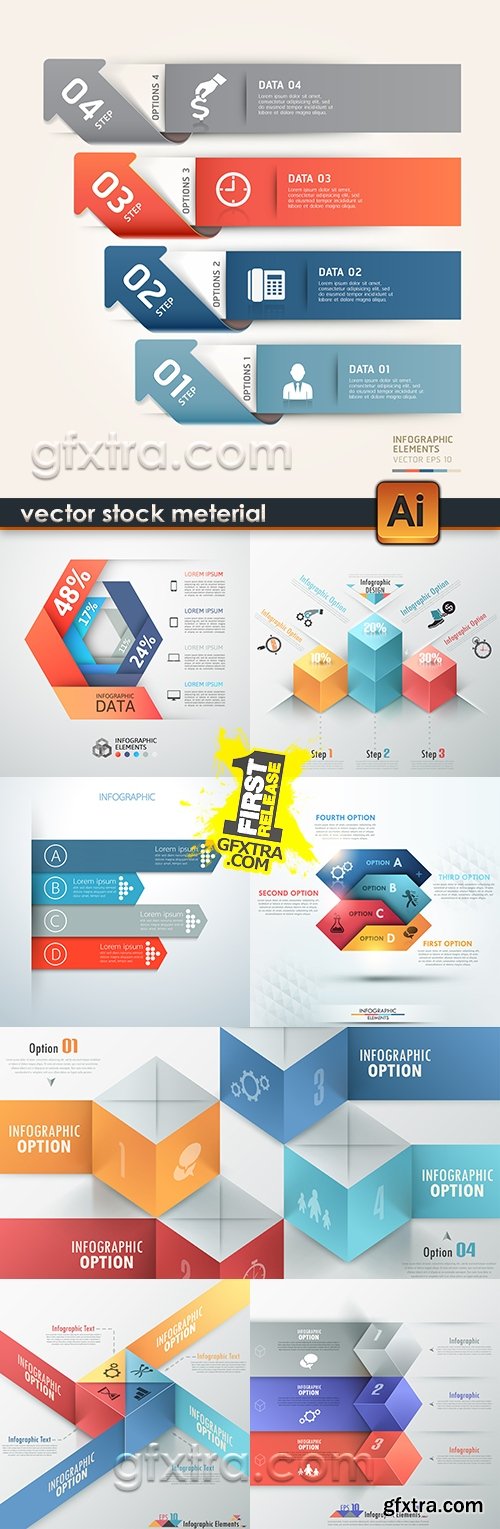 Modern infographics business options elements 20