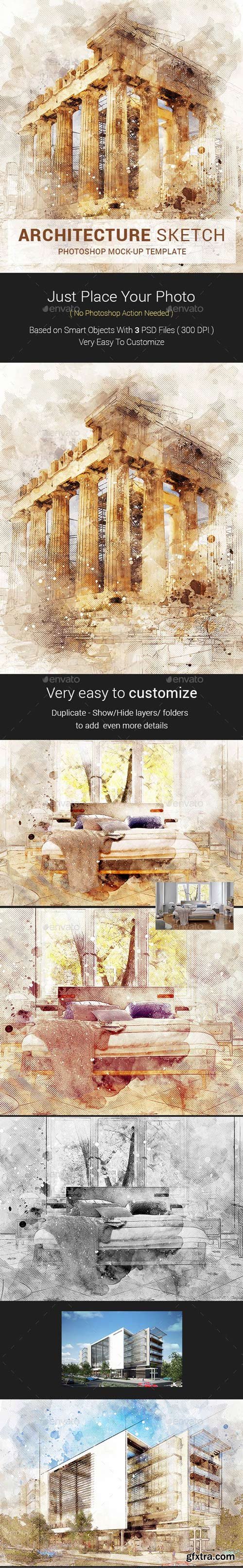 GraphicRiver - Architecture Sketch Photoshop Template Mock-Ups - 20751801