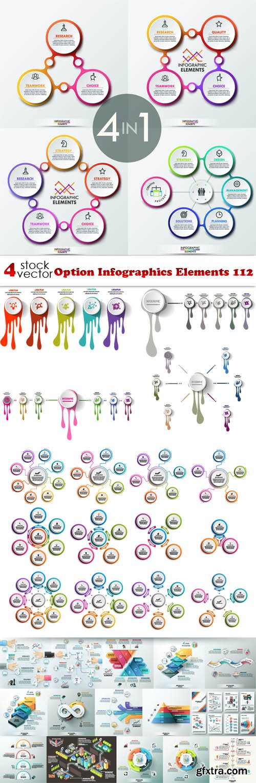 Vectors - Option Infographics Elements 112