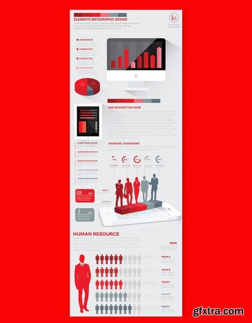 Red Pack Infographics Design