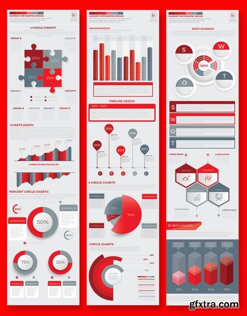 Red Pack Infographics Design