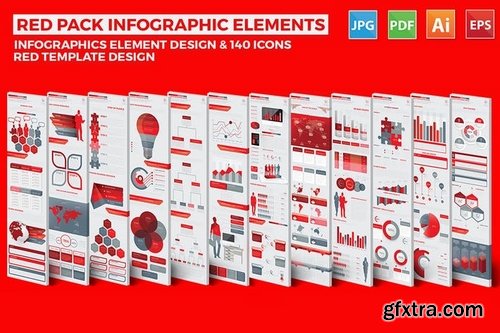 Red Pack Infographics Design