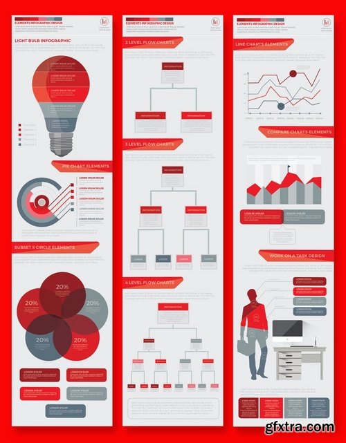 Red Pack Infographics Design