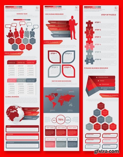 Red Pack Infographics Design