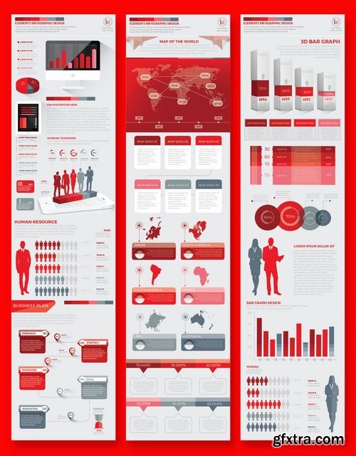 Red Pack Infographics Design