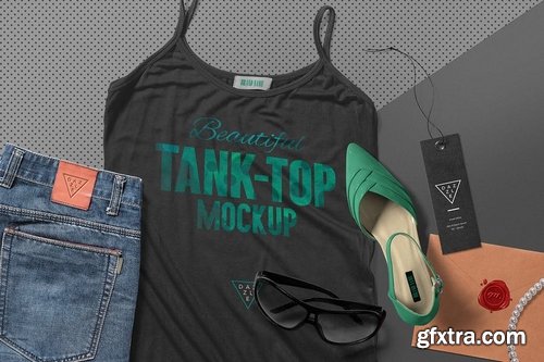 4 Women’s Tank Top Mockup Scenes