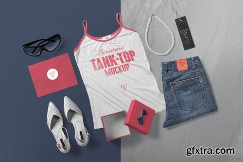 4 Women’s Tank Top Mockup Scenes