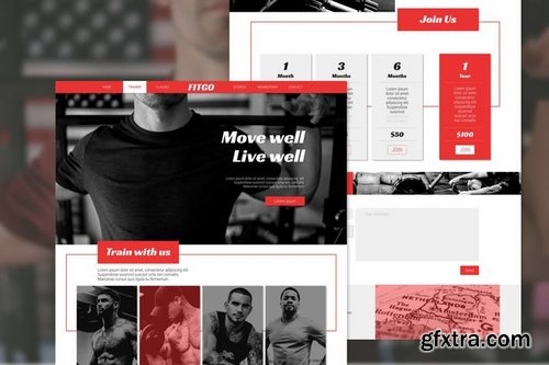 Fitsum Fitness Center Adobe XD Template