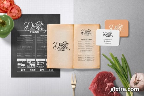 Restaurant Menu Mockup Scenes