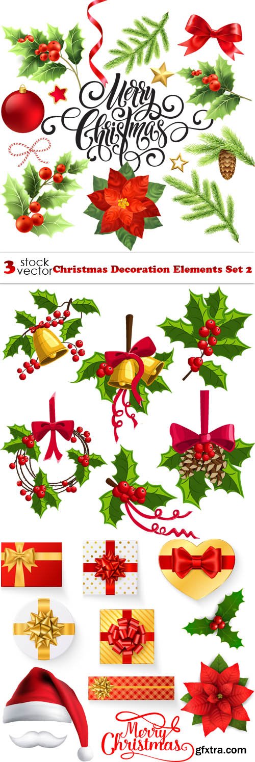 Vectors - Christmas Decoration Elements Set 2