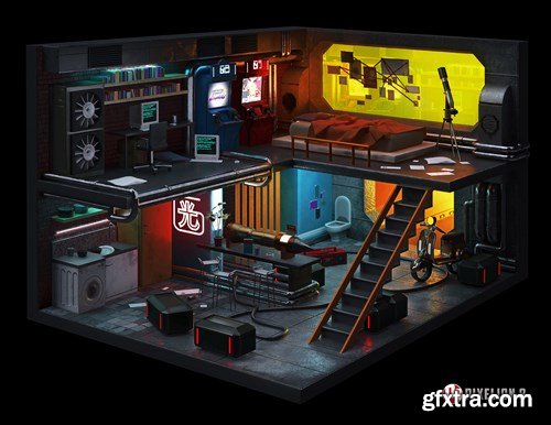 Cyberpunk Room 3D