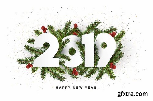 Happy New Year 2019 Greeting Cards