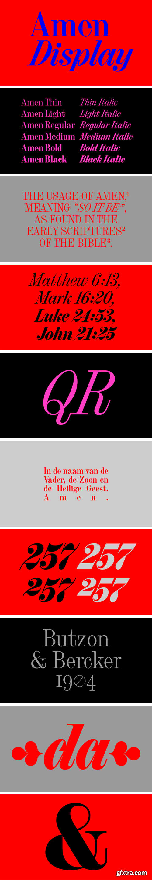 Amen Display Font Family