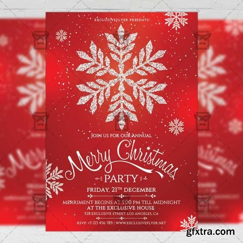 Christmas Invitation – Seasonal A5 Flyer Template