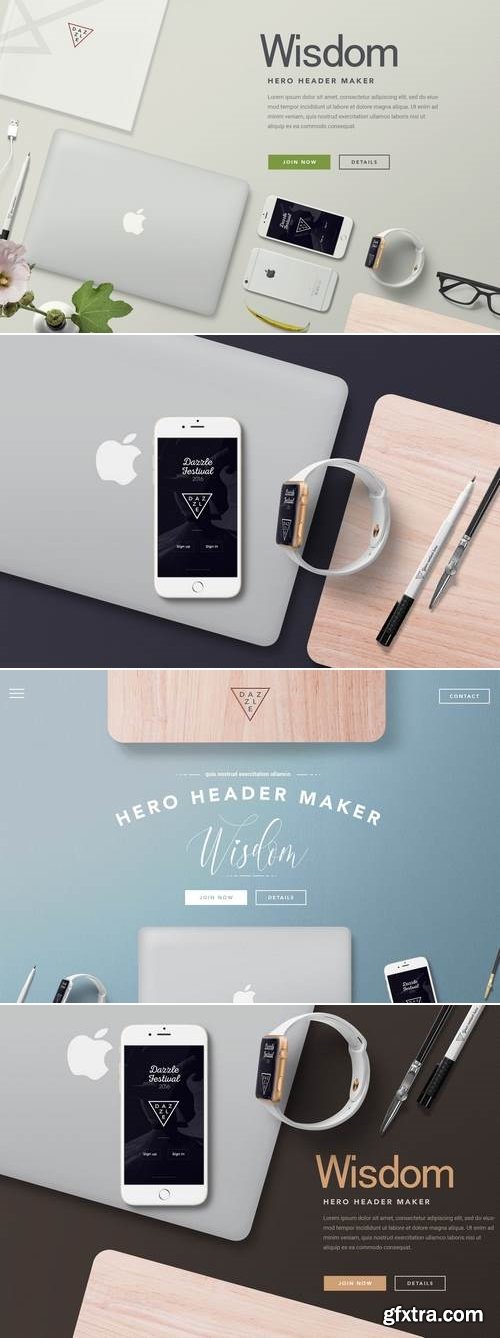 Hero Header Mockup – Apple Devices Mockups