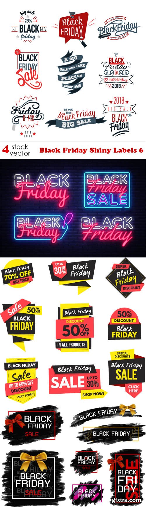 Vectors - Black Friday Shiny Labels 6