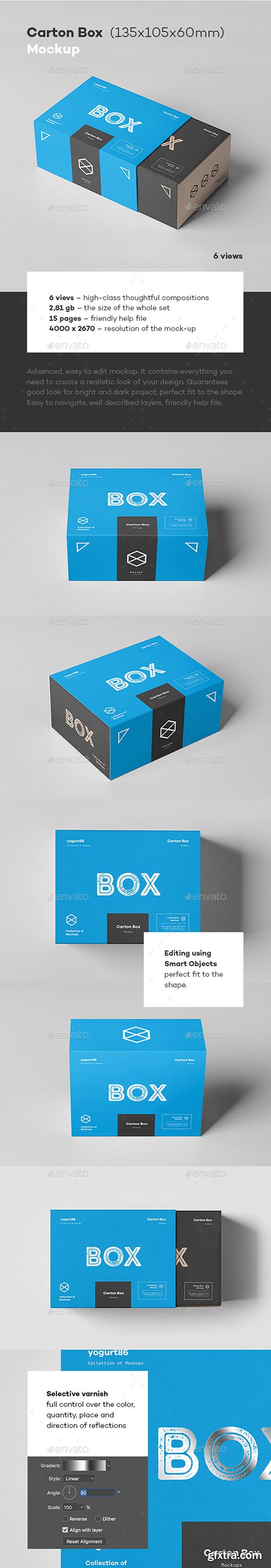 Carton Box Mock-up 135x105x60 & Wrapper 22798090