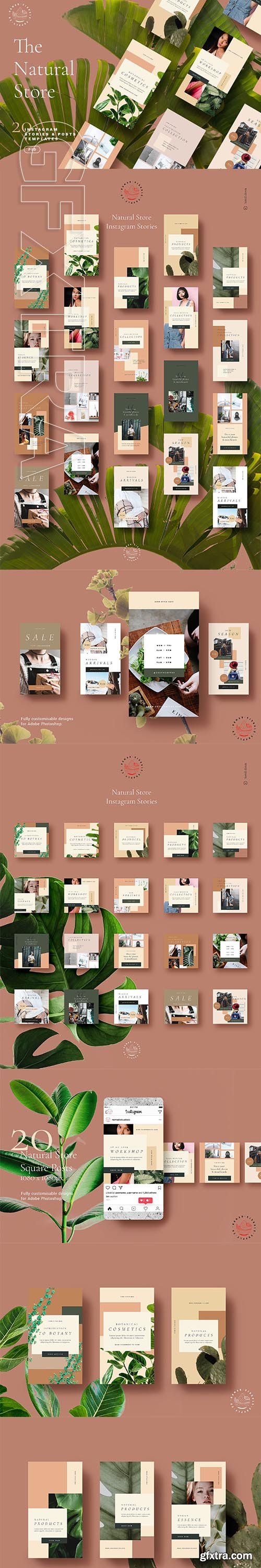 CreativeMarket - Natural Store Insta Stories & Posts 3091033