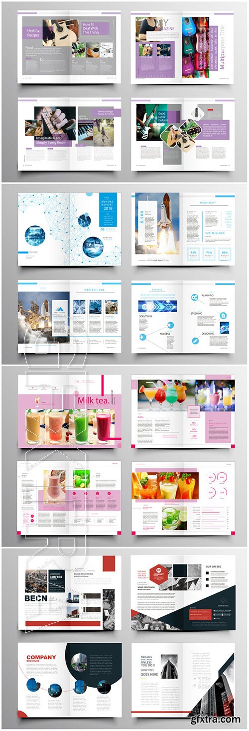 Brochure template vector layout design, corporate business annual report, magazine, flyer mockup # 238